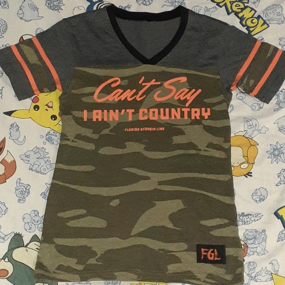2019 Florida Georgia Line Camouflage Jersey Shirt Camo Tour Tee Ladies Country - Picture 1 of 5